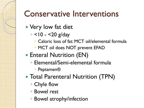 Following a very low fat diet for a chyle leak (adults)